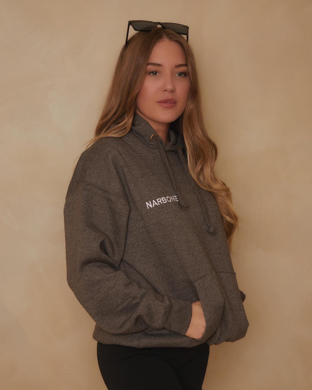 NARBONE unisex charcoal hoodie